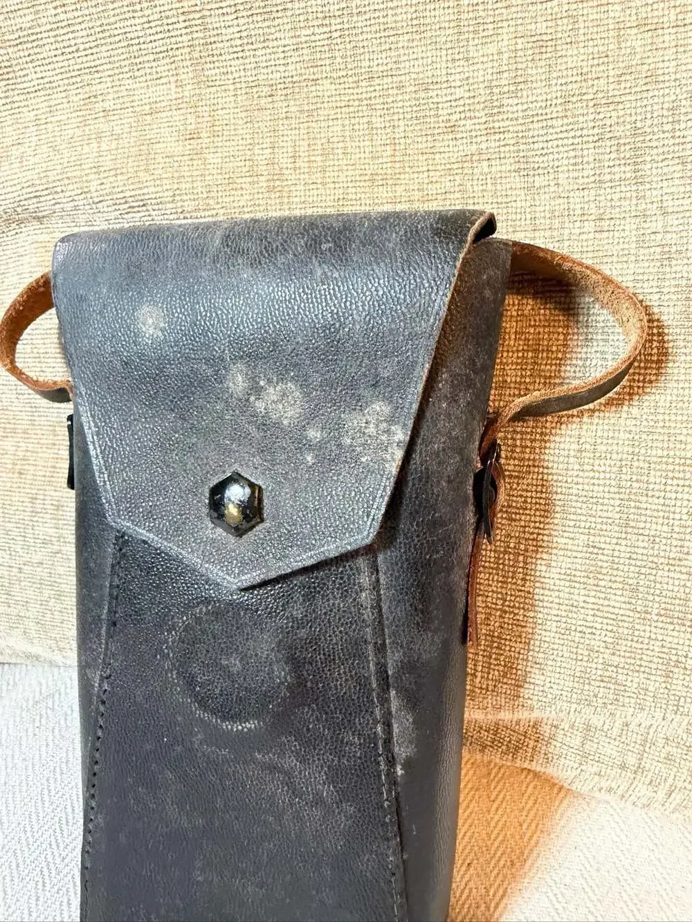 Vintage Brown Leather Folding Bellows Camera Case - Small Pouch – , CA